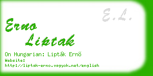 erno liptak business card