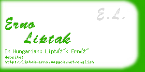 erno liptak business card